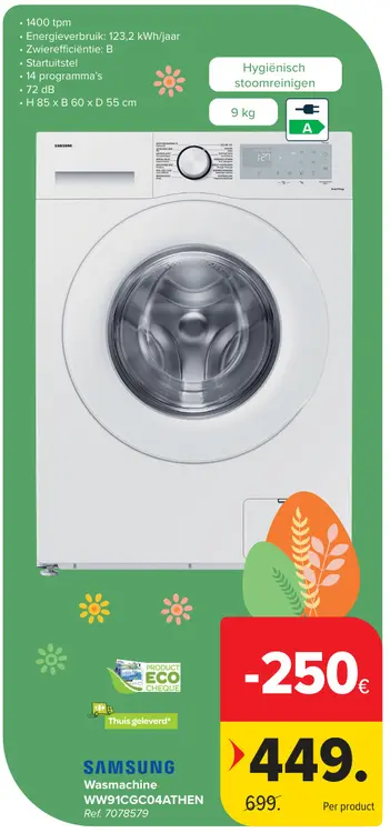 Promotie: SAMSUNG Wasmachine WW91CGC04ATHEN