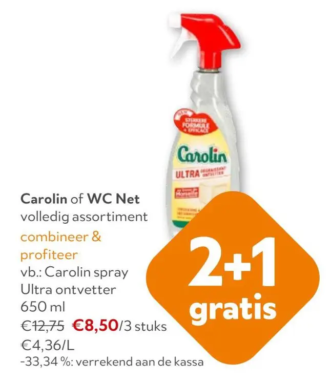 Aanbieding: Carolin spray Ultra ontvetter