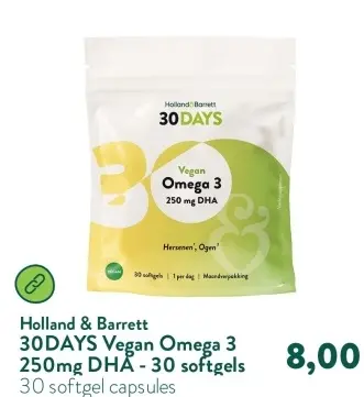 Aanbieding: 30DAYS Vegan Omega 3 250mg DHA