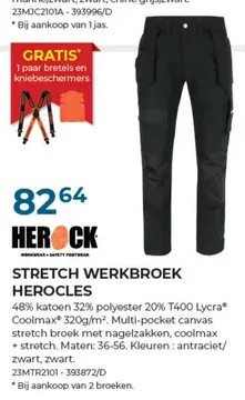 Aanbieding: STRETCH WERKBROEK HEROCLES