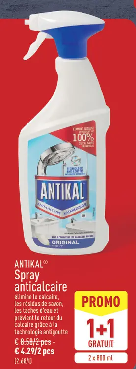 Offre: Spray anticalcaire