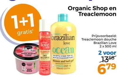 Aanbieding: Organic Shop en Treaclemoon