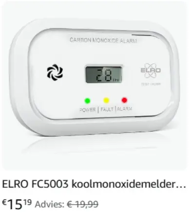Aanbieding: ELRO FC5003 koolmonoxidemelder