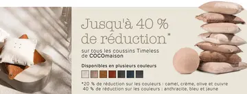 Offre: Coussins Timeless