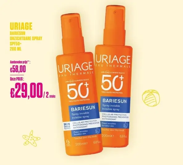 Promotie: Bariesun onzichtbare spray spf50+