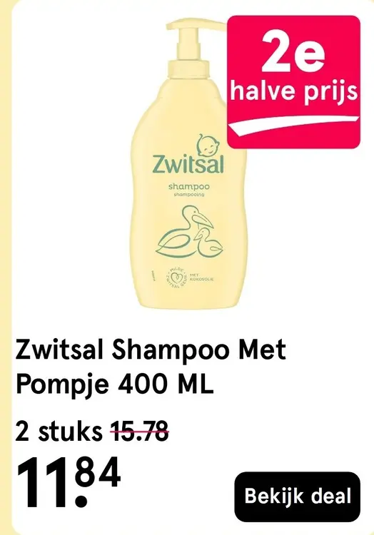 Aanbieding: Zwitsal Shampoo Met Pompje