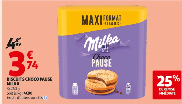 Offre: Biscuits choco pause