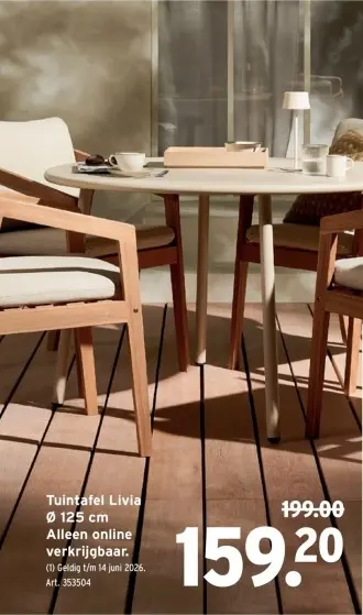 Promotie: Tuintafel Livia