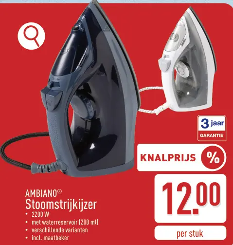Promotie: Stoomstrijkijzer