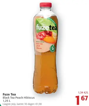 Aanbieding: Fuze Tea Black Tea Peach Hibiscus
