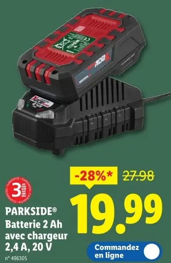 Offre: Batterie 2 Ah avec chargeur