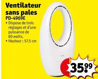 Offre: Ventilateur sans pales