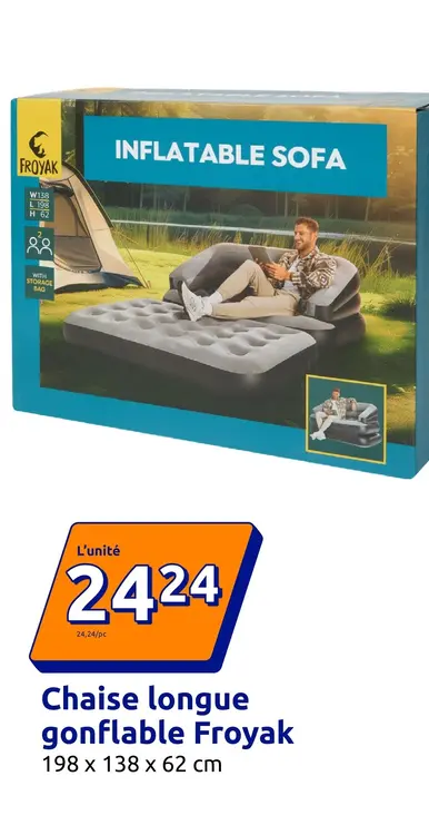 Offre: Chaise longue gonflable