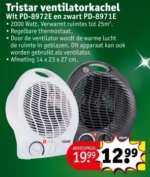 Promotie: Ventilatorkachel