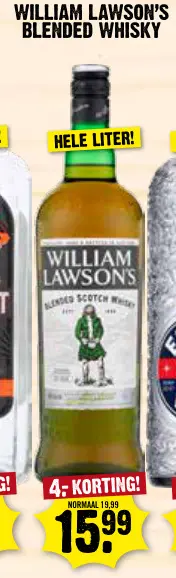 Aanbieding: William Lawson's blended whisky
