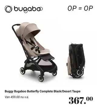 Aanbieding: Buggy Bugaboo Butterfly Complete Black/Desert Taupe