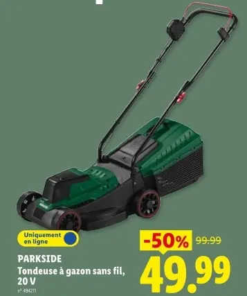 Offre: Tondeuse à gazon sans fil