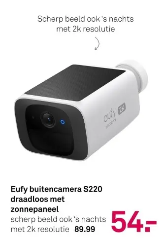 Aanbieding: Buitencamera S220 draadloos met zonnepaneel