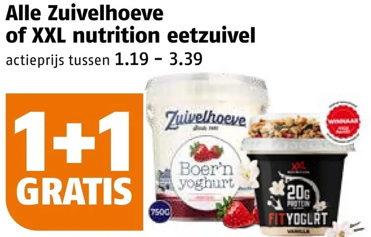 Aanbieding: Zuivelhoeve of XXL nutrition eetzuivel