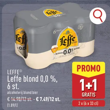 Promotie: Leffe blond 0,0%