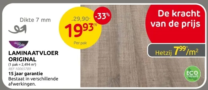 Promotie: Laminaatvloer original