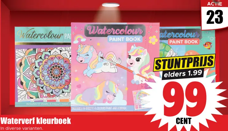 Aanbieding: Waterverf kleurboek