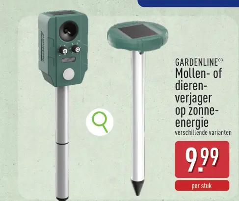 Promotie: Mollen- of dierenverjager op zonne energie