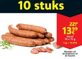 Aanbieding: Worstjes uit de Ardennen of de Gaume