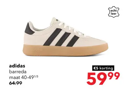 Aanbieding: Adidas Barreda Decode heren sneakers creme