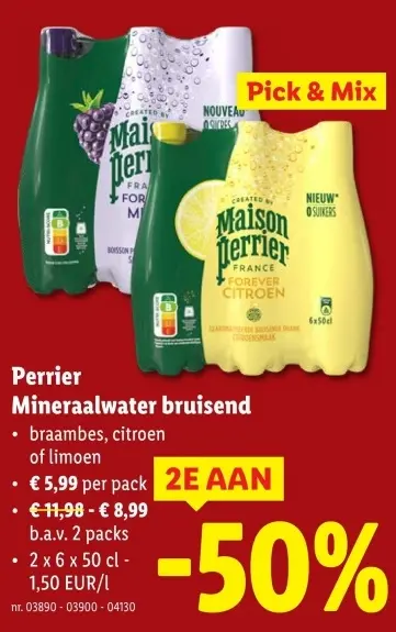 Promotie: Perrier Mineraalwater bruisend