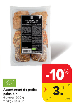 Offre: Assortiment de petits pains bio