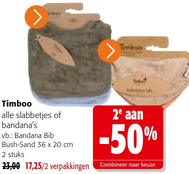 Promotie: Timboo alle slabbetjes of bandana's