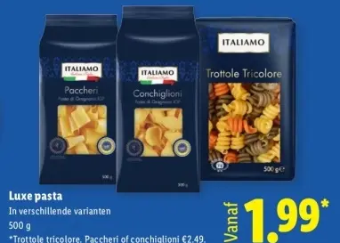 Aanbieding: Luxe pasta