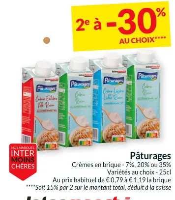 Offre: Crèmes en brique
