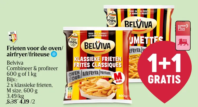 Promotie: Frieten voor de oven/airfryer/friteuse