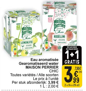 Offre: Eau aromatisée Gearomatiseerd water MAISON PERRIER