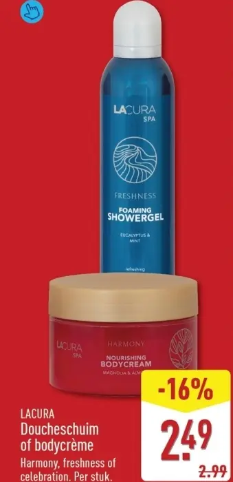 Aanbieding: Doucheschuim of bodycrème