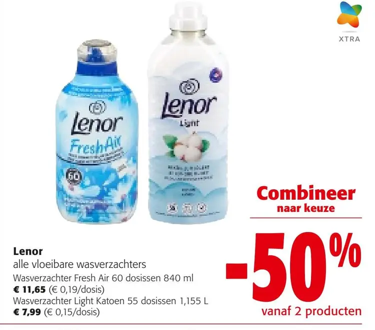 Aanbieding: Lenor alle vloeibare wasverzachters