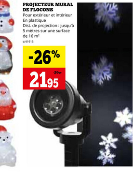 Offre: PROJECTEUR MURAL DE FLOCONS