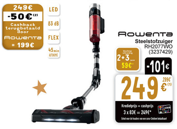 Aanbieding: Steelstofzuiger RH2077WO