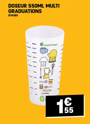 Offre: Doseur 550ml multi graduations