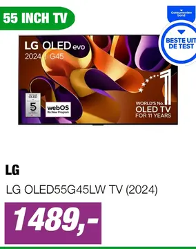 Aanbieding: LG OLED55G45LW TV (2024)