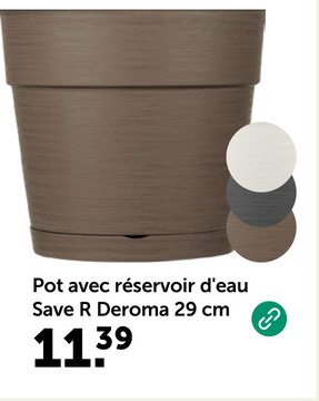 Offre: Pot de fleur Save R rond avec réservoir d&#039;eau