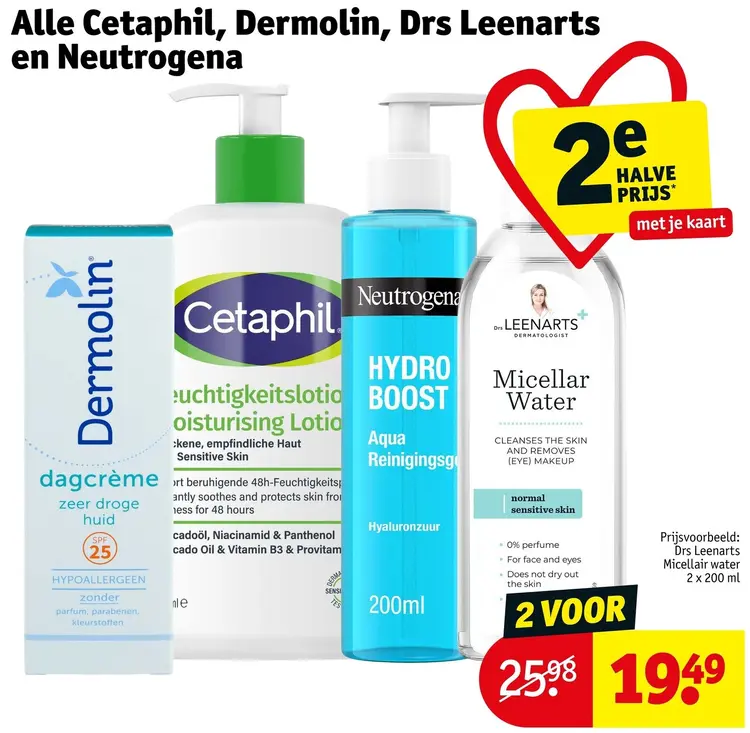 Aanbieding: Alle Cetaphil, Dermolin, Drs Leenarts en Neutrogena