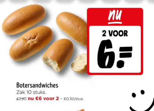 Promotie: Botersandwiches