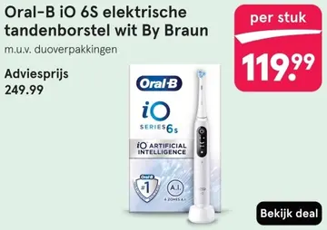 Aanbieding: IO 6S elektrische tandenborstel wit