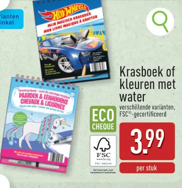 Promotie: Krasboek of kleuren met water