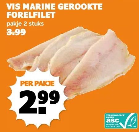 Aanbieding: Gerookte forelfilet