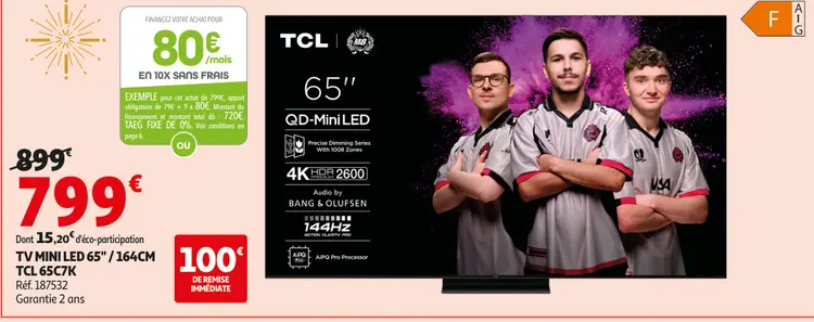 Offre: Tv mini led 65"/164cm