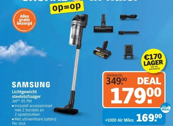 Aanbieding: Lichtgewicht steelstofzuiger Jet™ 65 Pet
